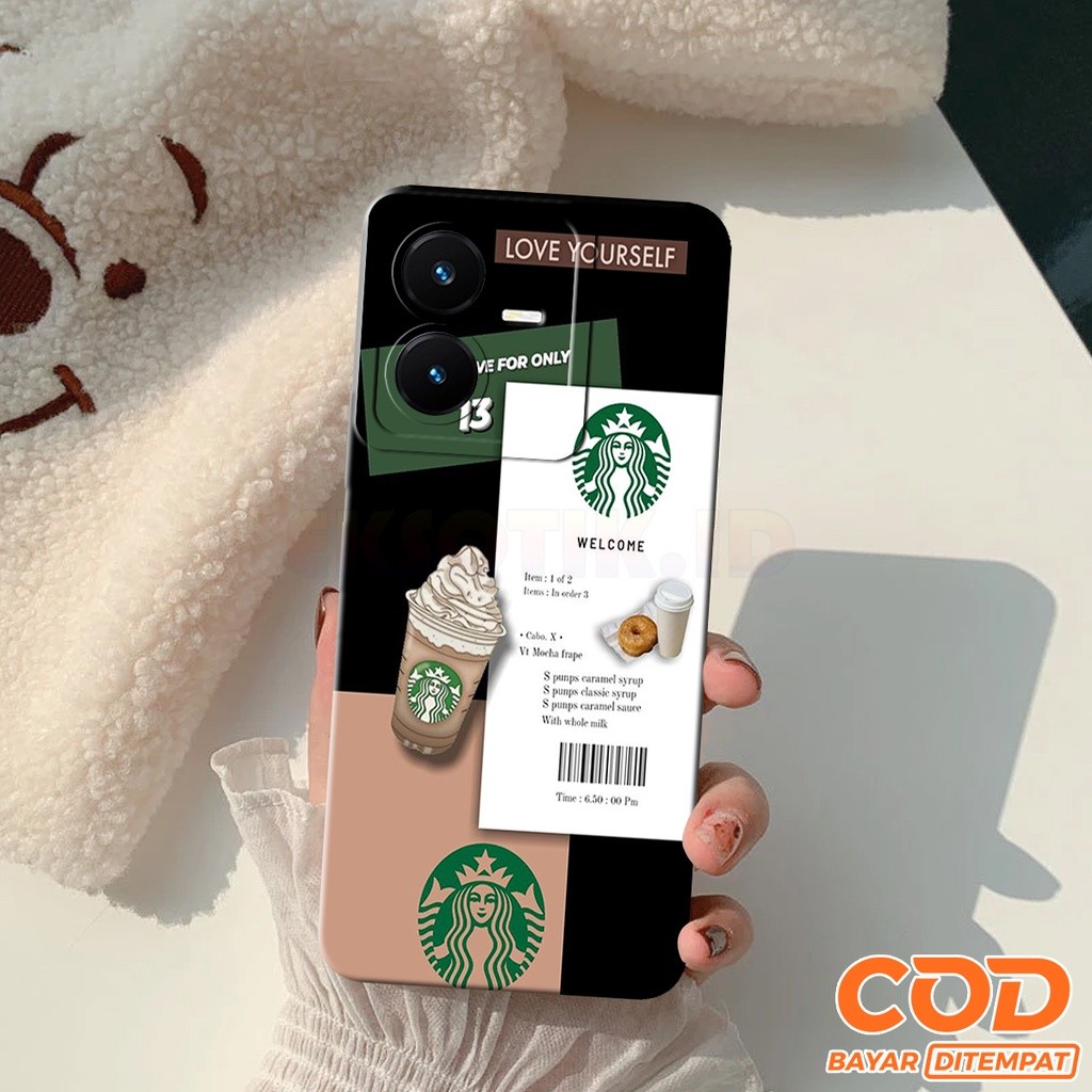 Case Vivo Y22 / Y22s - Casing Vivo Y22 / Y22s - Case Starbuck - Skin Handphone - Silikon Vivo Y22 / 