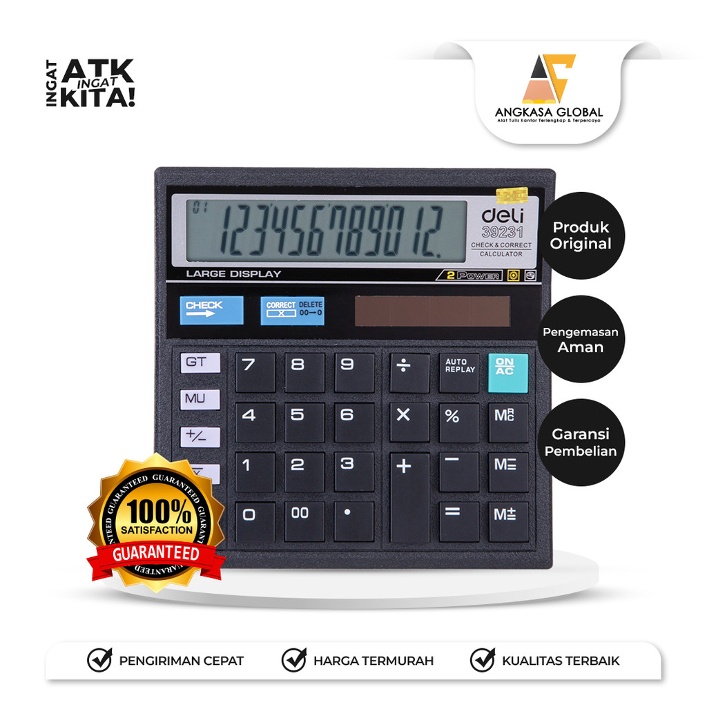 

DELI DESKTOP KALKULATOR/ CALCULATOR W39231B (1PC)