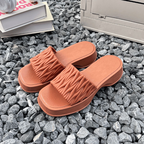 Sandal Wedges Slop Hak Wanita Karet Jelly Import Sol Anti Slip 2301-1