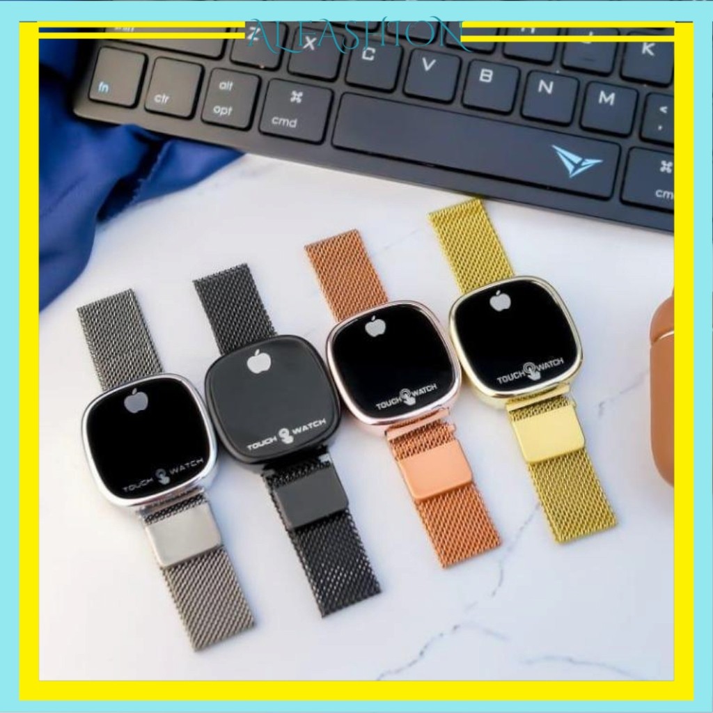 ALFS Jam Tangan LED Digital Pria Wanita Rantai Magnet Electronic Fashion Couple Anak Remaja Premium 