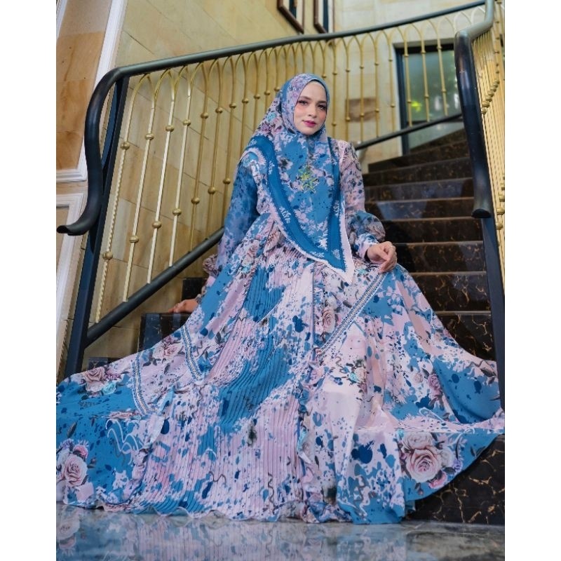 HAZEELA SERIES by ALYA SYARI Hazela Series Syari by Eldeena READY DRESS LEBARAN