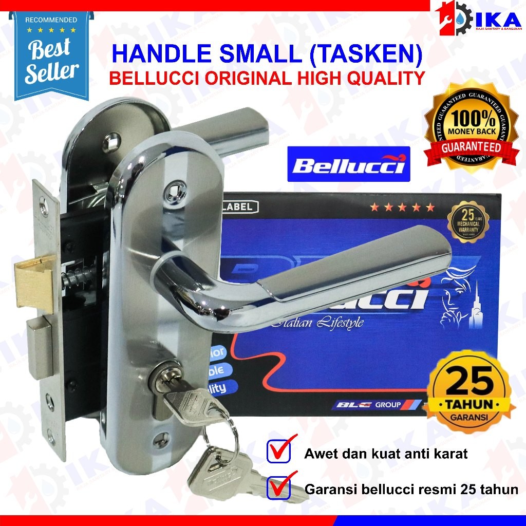SAB Kunci Pintu kecil Silinder Bellucci Tasken l Gagang Rumah l Handle Full Set I Kunci pintu kamar 