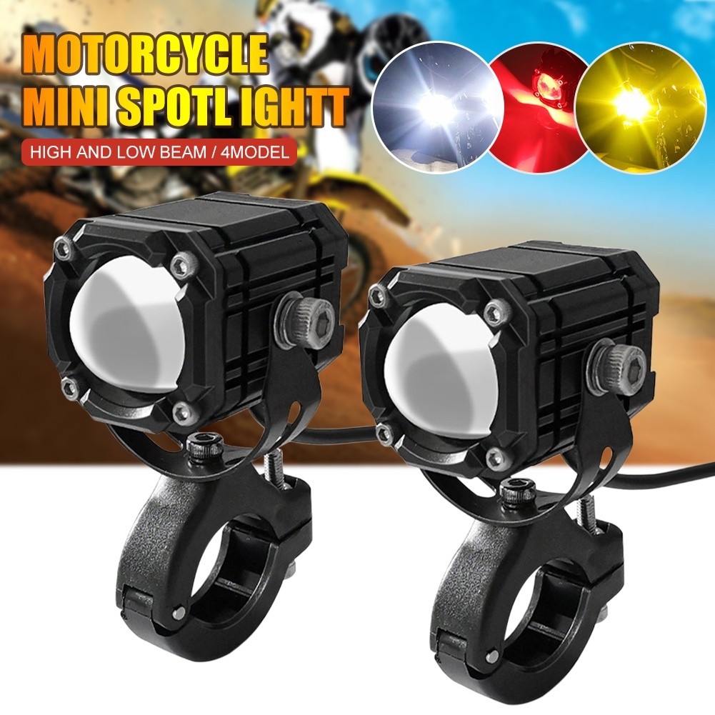 DJ78IF Lampu Tembak Sorot Led Laser Cahaya High Low Putih Kuning Super Terang Plus Devil Eye Merah/L