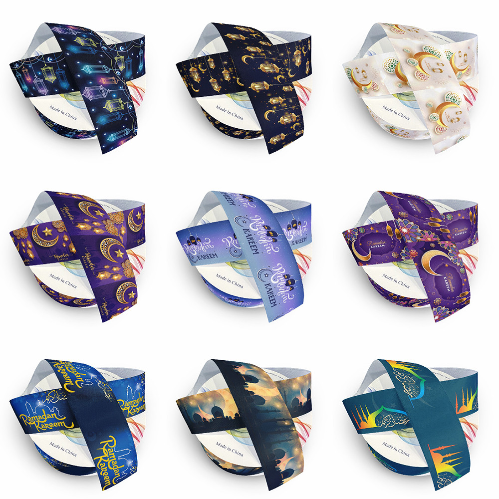 

Mubarak Ribbon Custom Printing Gift Wrapping DIY Handmade 10yards/lot