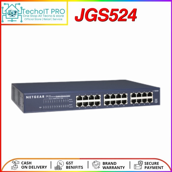 Netgear JGS524 24 Port Gigabit Unmanaged Switch Rack Mountable