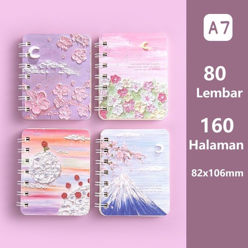 

ATM.Medan 1PC Notebook Mini Spiral Catatan Kecil NOTES / A7