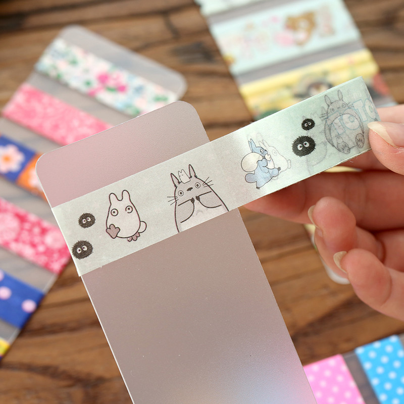 

Washi Cards 10 Pcs Pvc Tape Sample Board Paper Tape Board 5x15cm Red Blue Green Clear Color