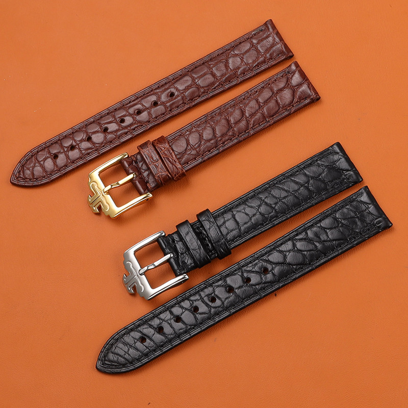 For Jaeger-LeCoultre18 19 22mm Double-Sided Crocodile Skin Men Women Genuine Leather Watch Band 20mm