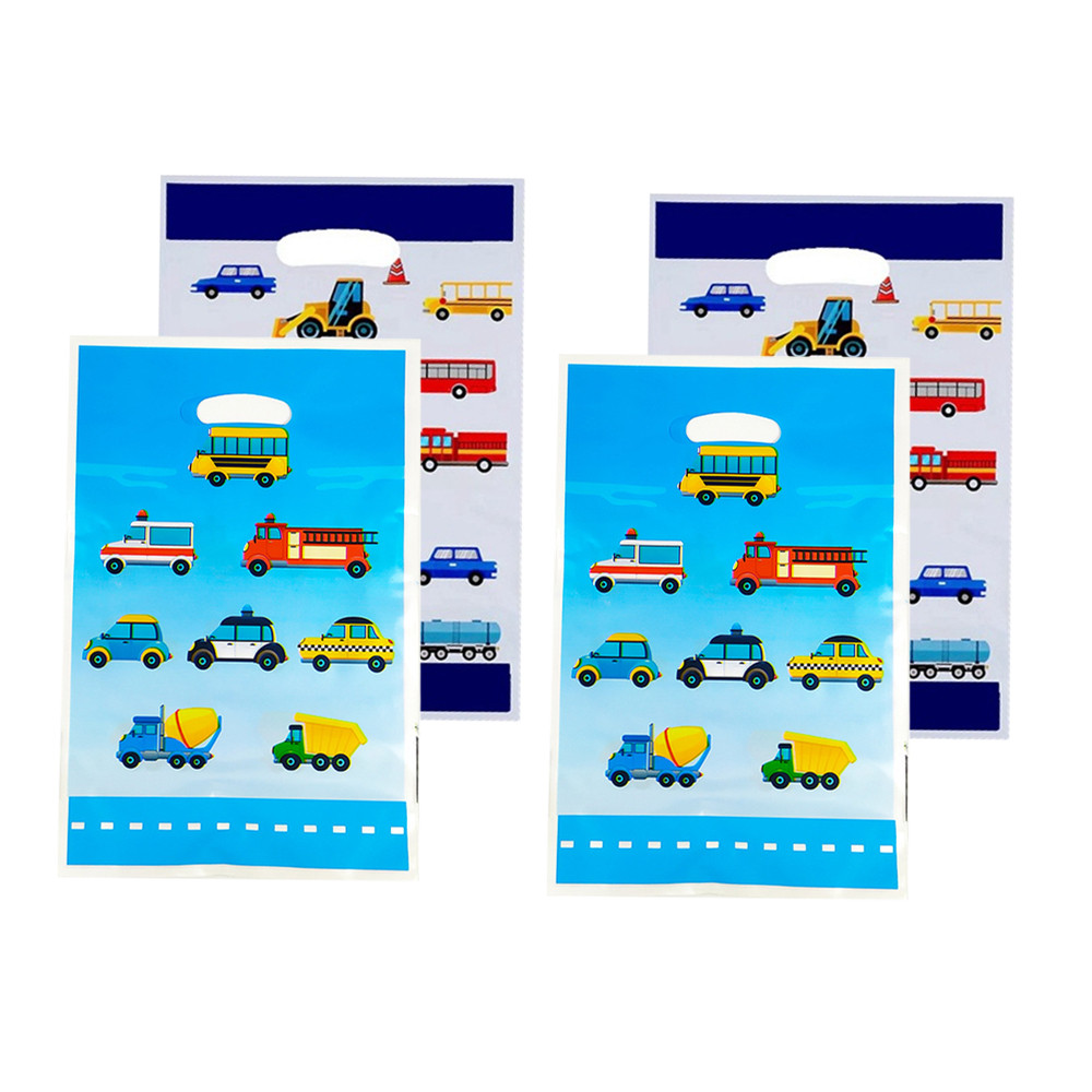 

10pcs/lot Construction Truck Theme Kids Boys Favors Happy Birthday Party Gifts Surprise Candy Bags Decorations Loot Bags