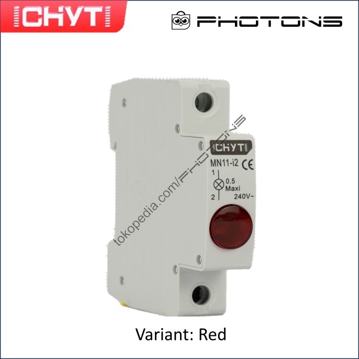 JS88 Indicator Light Pilot Lamp DIN Rail - Merah