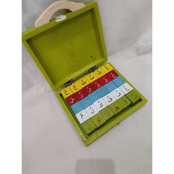 Mainan kreatifitas anak / Mainan Edukasi Anak / Mainan Balok Susun / Puzzle Kayu / Balok Iqro' Kayu 