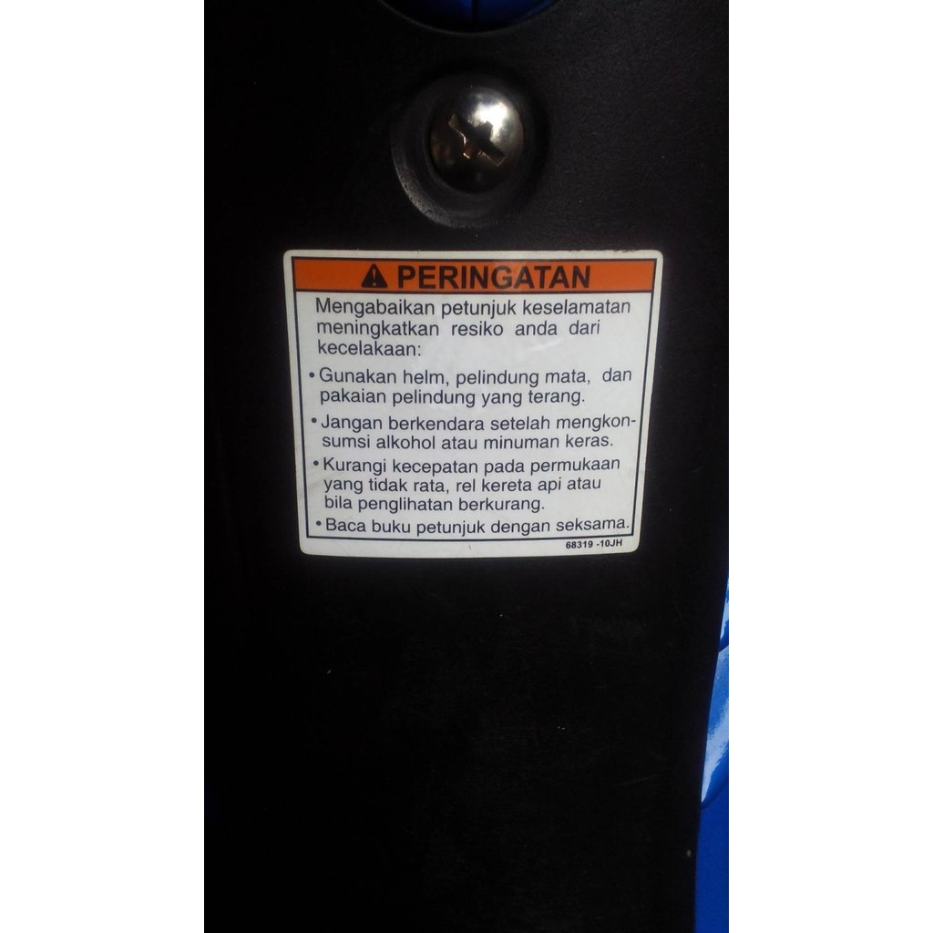 stiker warning atau peringatan motor suzuki ori sgp
