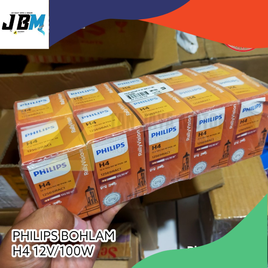 PHILIPS BOHLAMP H4/12V/100W/LAMPU MOBIL
