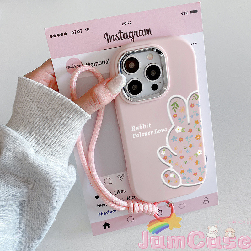 【Jam Case】case VIVO kelinci bunga Casing ponsel cocok untuk VIVO Y02 Y15S Y02S Y17 Y93NONE Y93HAVE Y