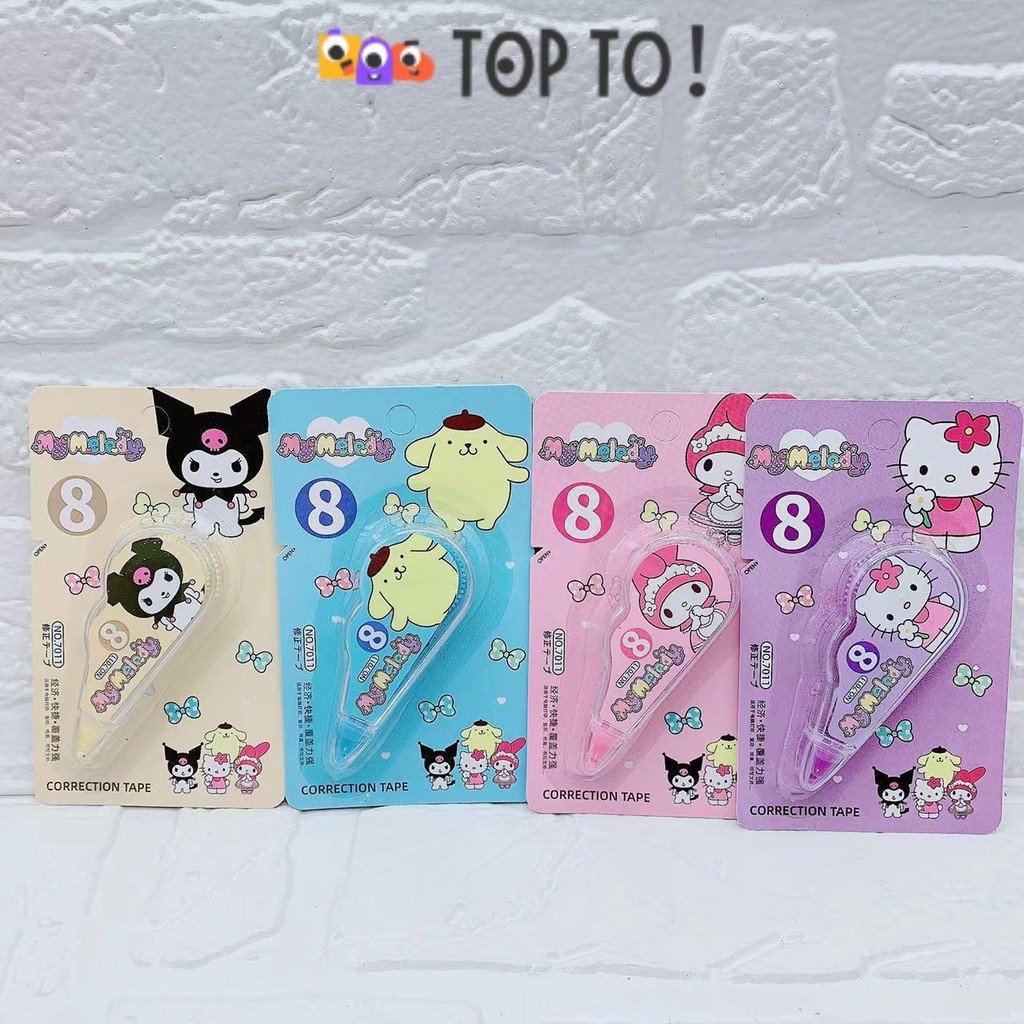 

correction tape karakter 8m 16m / Tipex Roll kertas murah /tip-ex kertas fancy / tipe-x karakter sanrio lucu kecil