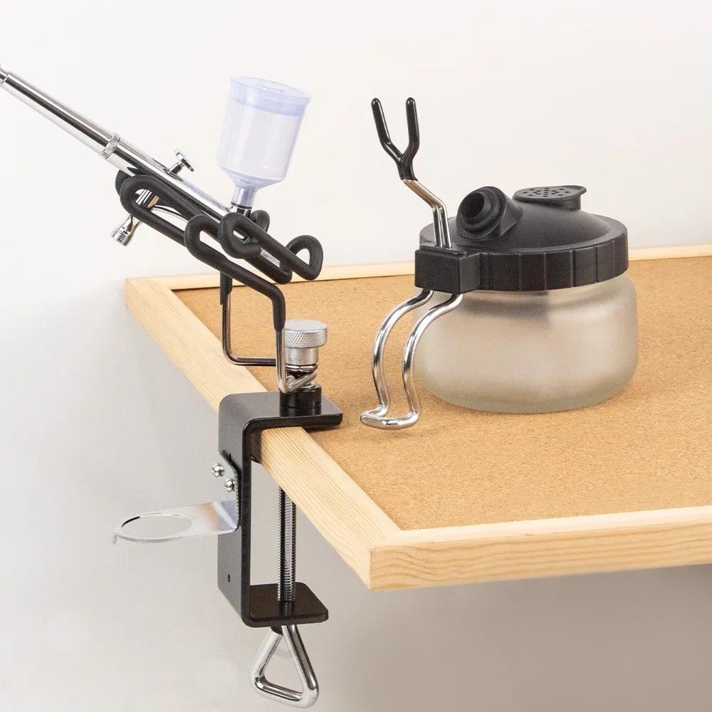 

Complete Airbrush Cleaning Kit Pot Holder Brushes 0.2/0.3/0.5 Needle for Easy Maintenance and Long-lasting Spray Gun Performance