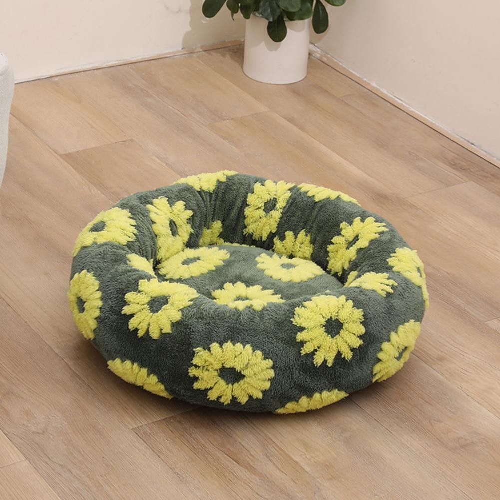 Space Dog Bed Plush Round Donut Cat Nest Dog Cushion Bed Set Cozy Pet Bed for Small Dogs Cats Anti-s