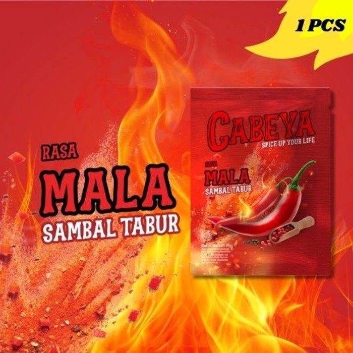 

Cabe Bubuk Sachet Rasa Mala 15gr Cabeya