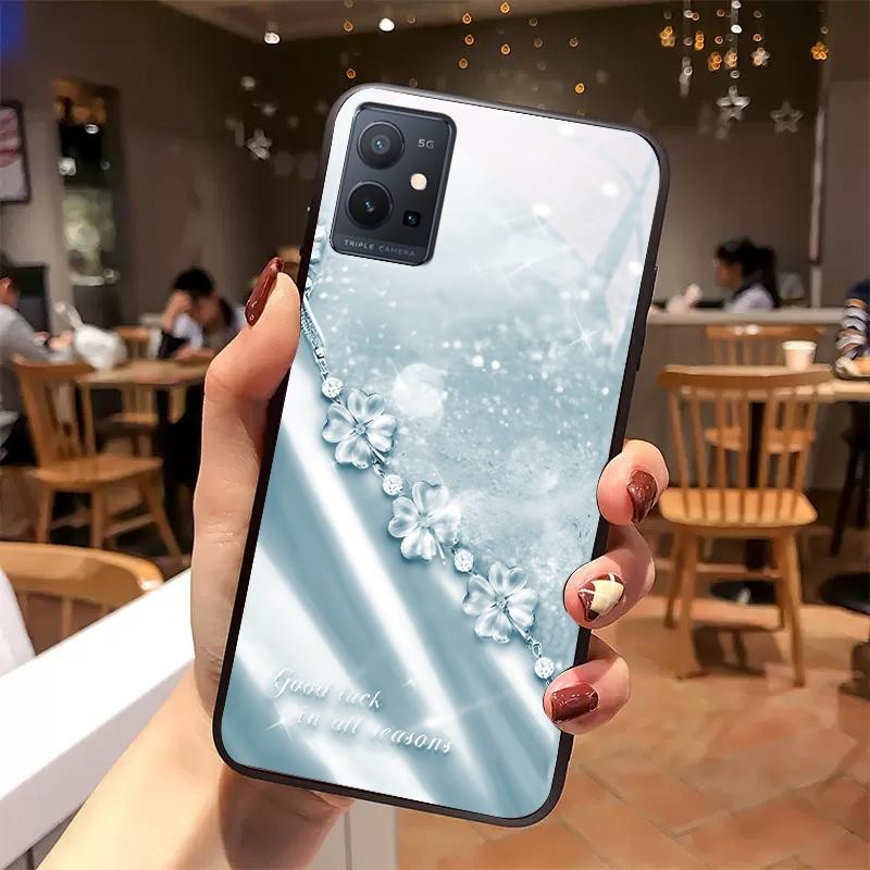 Casing Kaca Keras For Vivo T1 5G T1x 4G T2 4G T3 U10 U3x U20 U3 X50 Lite Z1 Z1i Z1 Lite Z1x Z3x Z5i 