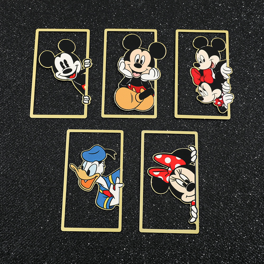 

Cute Cartoon Mickey Book Mark Anime Fans Collection Book Clip Metal Bookmarks Gifts Students School Supplies Stationery Kid Toy