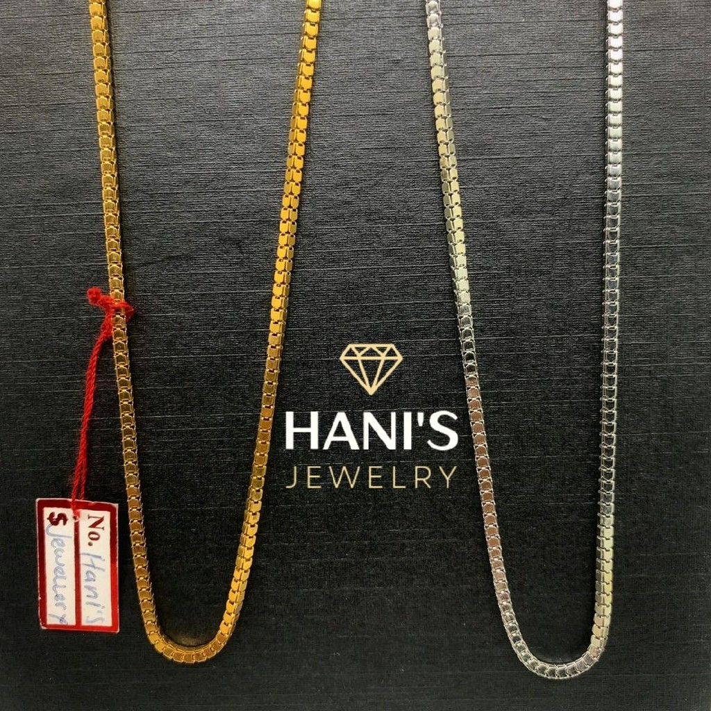 Kalung Milano Titanium Lebar 2 mm Pengait Capit