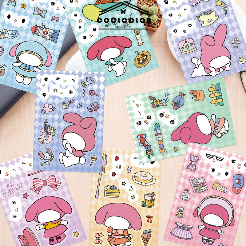 

COD❤️Stiker Puzzle Mainan Gambar Kartun Stiker Berubah Wajah DIY Stiker Permainan Anak Tahan Air-Cl
