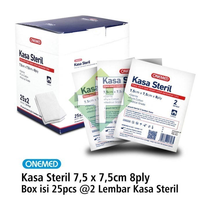 Kasa Steril 7,5 x 7,5 cm - OneMed Box isi 25