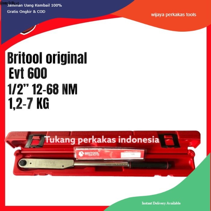 BRITOOL EVT 600 AEX KUNCI TORSI MOMEN 1/2 INCH TORQUE WRENCH BRITOOL