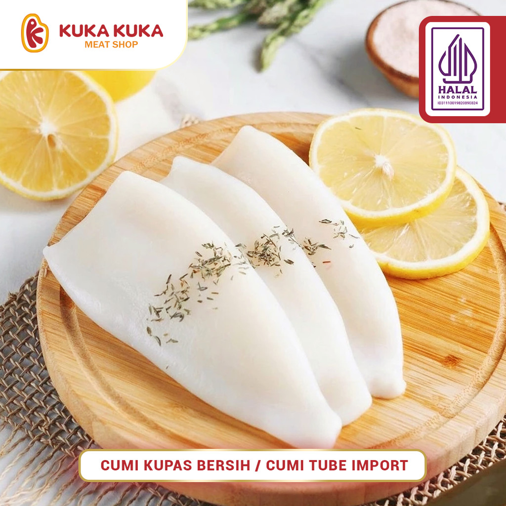 

Cumi Kupas Bersih / Cumi Tube Frozen Import - 1kg