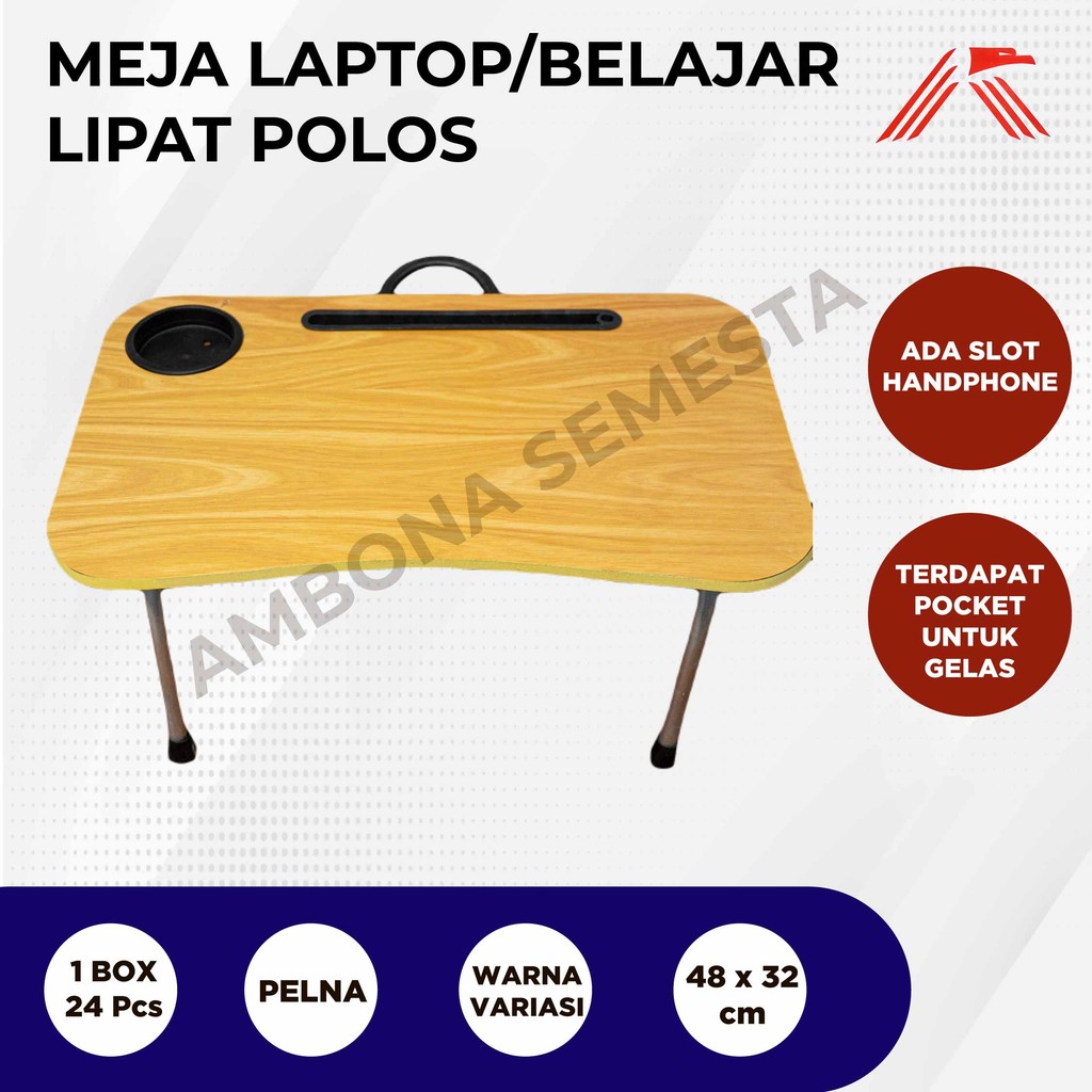 

Meja Laptop / Meja Belajar / Meja Lipat Motif Polos