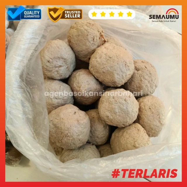 

BAKSO / BASO IKAN SINAR BAHARI BANDUNG 0,5 Bal Bakso Ikan Jumbo Isi Tetelan / Cabe