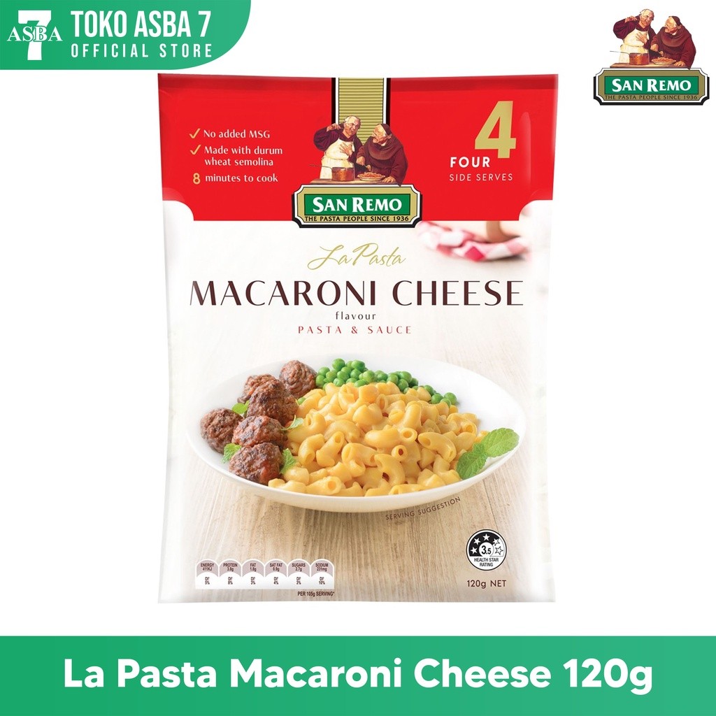 

SAN REMO LA PASTA MACARONI CHEESE 120G