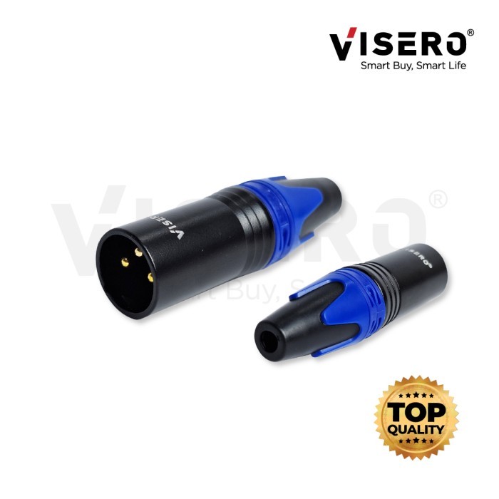 Jack Canon Visero Male 3 Pin - Biru