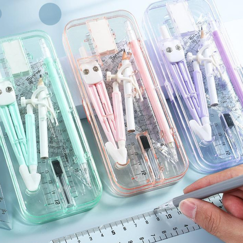 

9pcs Combination Ruler Sets Triangle Protractor Student Rulers Stationery Learning Math Drawing Drafting Tool School Supplies