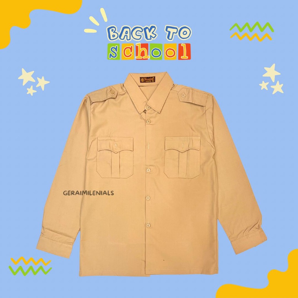 

Baju Seragam Sekolah Pramuka Penggalang SD/SMP/SMA Lengan Panjang