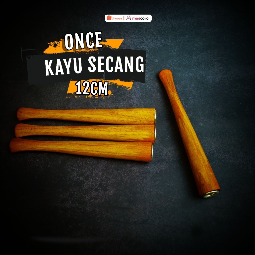 once cangklong pipa kayu secang bentuk jadul lurus 12cm pipa padudan roko cocok untuk kretek filter 