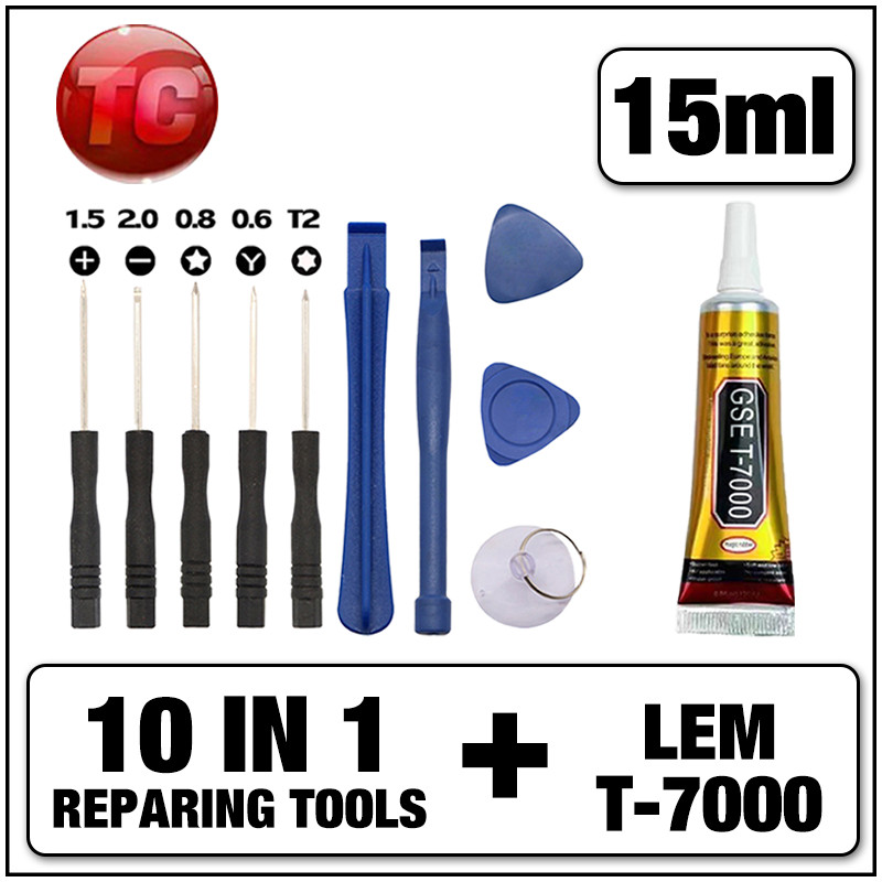

【Promo lcd tool】Obeng LEM Full set Tools + lem T7000 T8000 B7000 Fastening Clamp Alat perbaikan klip FOR Handphone LCD TOUCHSCREEN Repair Tool