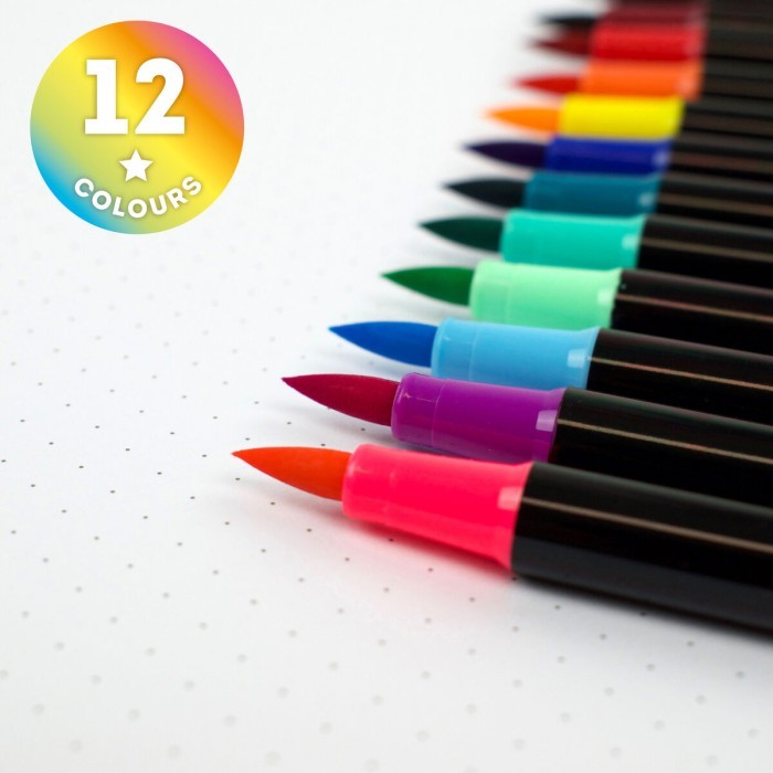 

best -Artique Objectz Legami Set Of 12 Brush Markers - Bright Colours