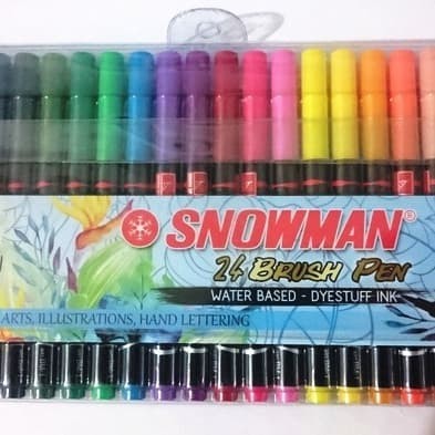 

best -Snowman Brush Pen 24 Warna