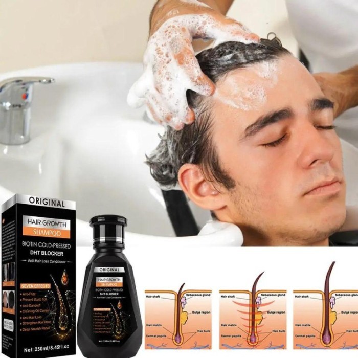 NEW ESSENTIAL OIL BIOTIN COLD-PRESSED DHT BLOCKER HAIR CONDITIONER SHAMPOO LOSS AND ANTI-HAIR ACCESS