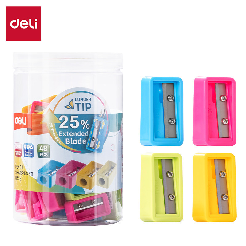 

Rautan Pensil Manual Deli EH556 Portabel Warna-warni Anak Sekolah Ringan dan Praktis