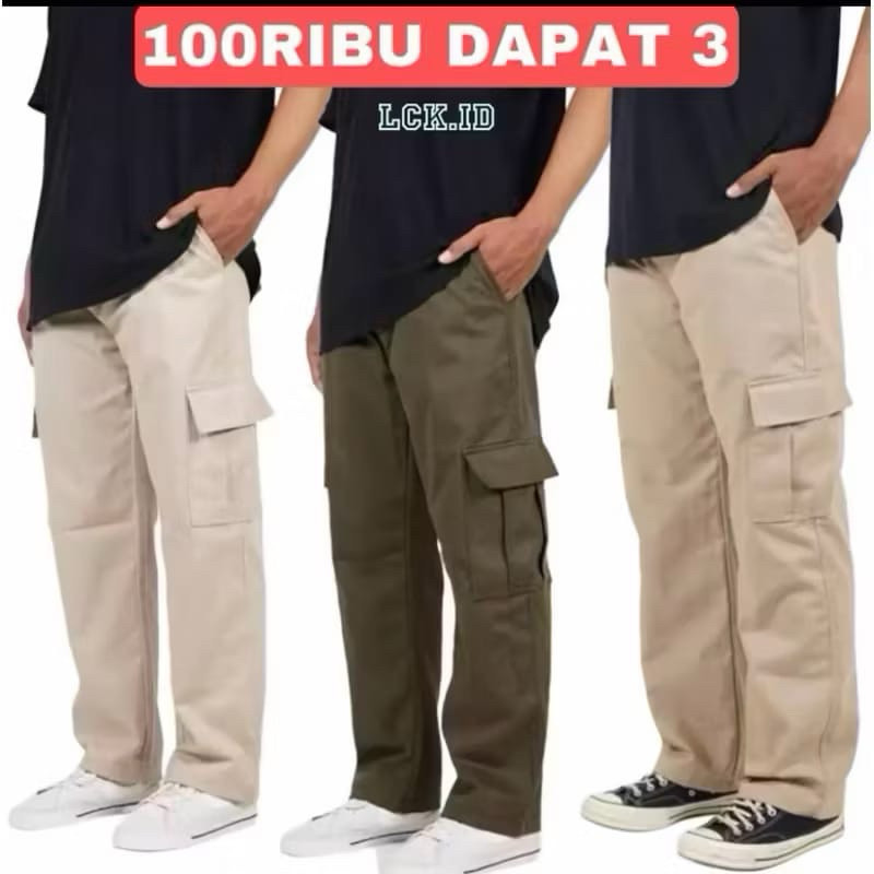 100RB DAPAT 3 CELANA CARGO PANJANG DEWASA CELANA CARGO PANJANG SKENA 100RIBU DAPAT 3 CELANA PANJANG 