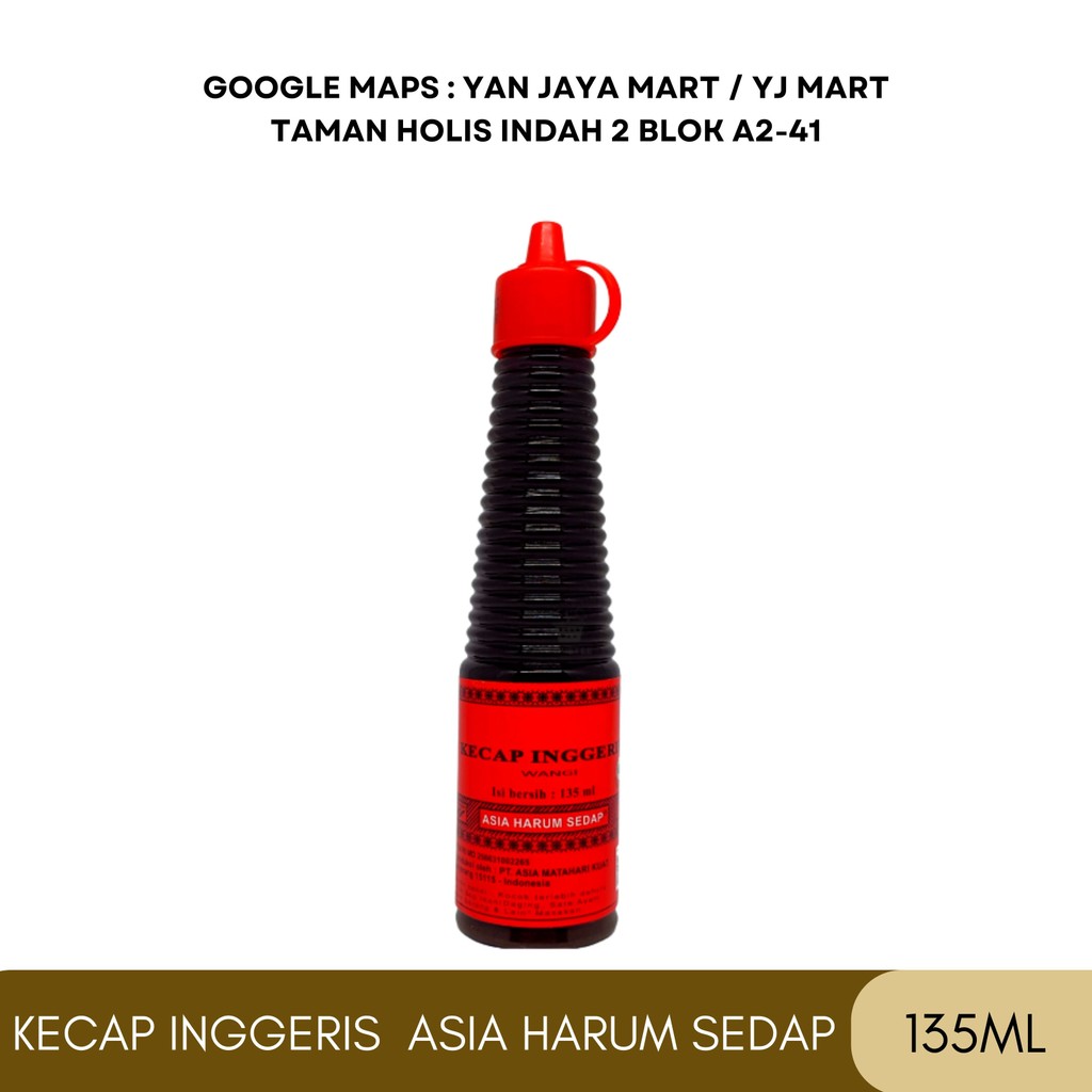 

Kecap Inggeris / Inggris / Asia Harum Sedap Kemasan Botol Plastik 135ml