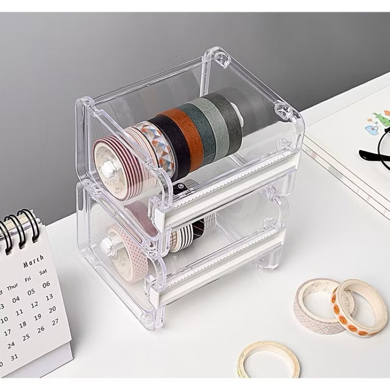 

dispenser demoting washi tape - selotip - tempat holder plastik [thehanscorner]