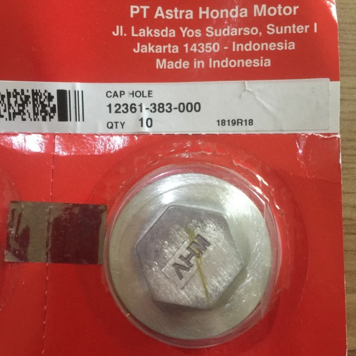 Tutup Klep / Cap Hole Honda GL Tiger Megapro ORI AHM 12361383000 berkualitas