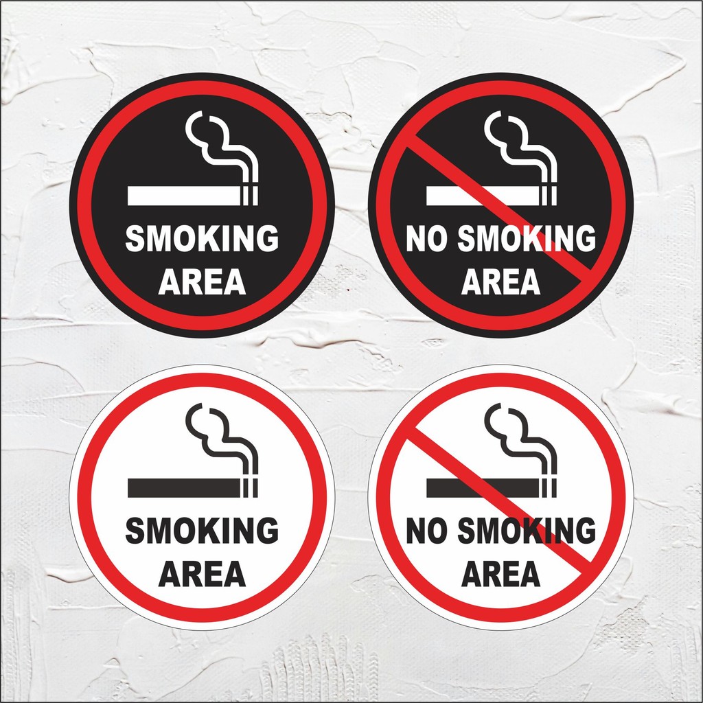 YS No Smoking Sign akrilik, Lambang smoking area Akrilik