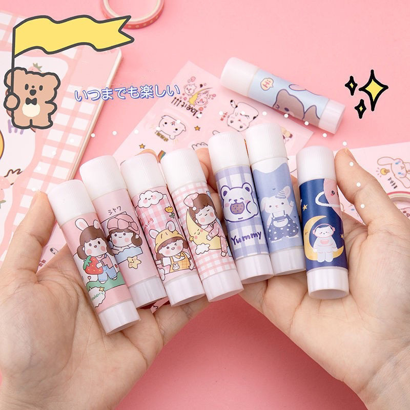 

(TB) Lem glue Stick / Lem Kertas stick / Lem putar katakter / Lem Batang Motif Kartun Lucu