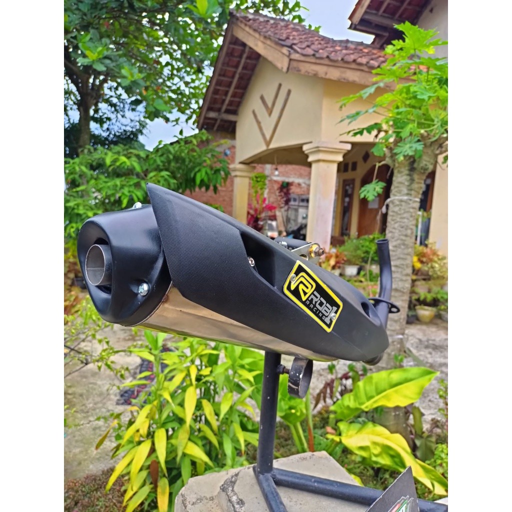 #1 KNALPOT RACING ROB1 UNTUK MATIC AEROX NMAX PCX VARIO BEAT SCOOPY ADV DLL rob 1 kalem