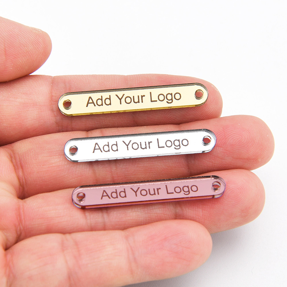 

Customized Logo Product Tags, Mirrored Acrylic Gift Tags, Laser Cut Acrylic, Name Tags, Logo Labels, D1704
