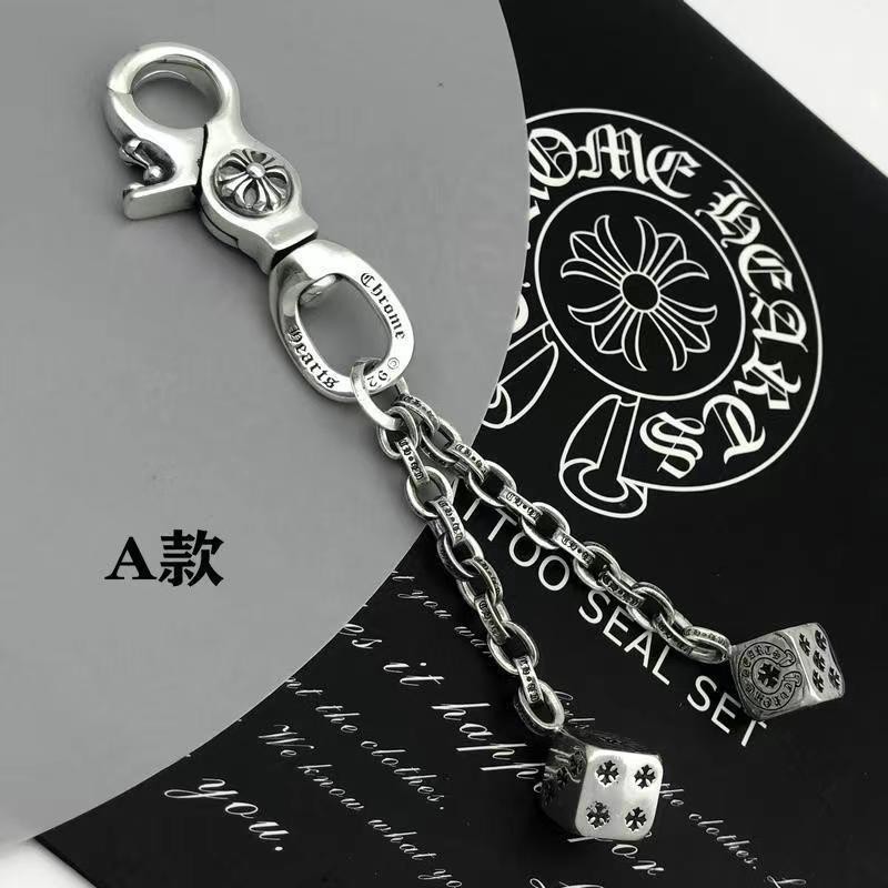 [Chrome -home- Hearts] Keychains/Vintage Solid Dice Keychains/Bag Pendant/Gift Cross Pendant/ 12290